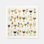 かわいいワインカップ紙ナプキン スタンダードカクテルナプキン (正面)