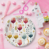 かわいいワインカップ紙プレート ペーパープレート (パーティー)