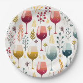 かわいいワインカップ紙プレート ペーパープレート (正面)