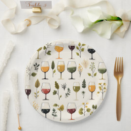 かわいいワインカップ紙プレート ペーパープレート