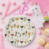 かわいいワインカップ紙プレート ペーパープレート (パーティー)