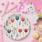 かわいいワインカップ紙プレート ペーパープレート (パーティー)