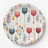 かわいいワインカップ紙プレート ペーパープレート (正面)