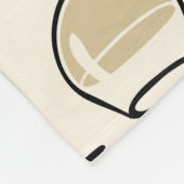 かわいいワイングラス柄 フリースブランケット (角)