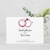 かわいいワインボトル ウェディング 招待状 (スタンド正面)