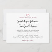 かわいいワインボトル ウェディング 招待状 (裏面)