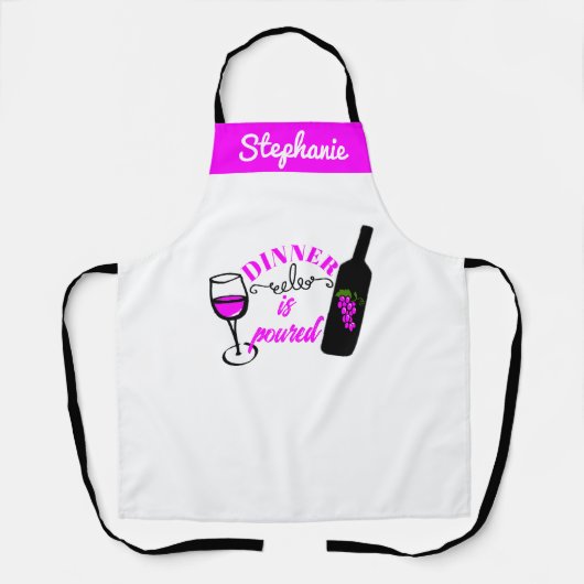 かわいいワインユーモア&テイスティングワおもしろいイパーソナライズされたイン エプロン (正面)