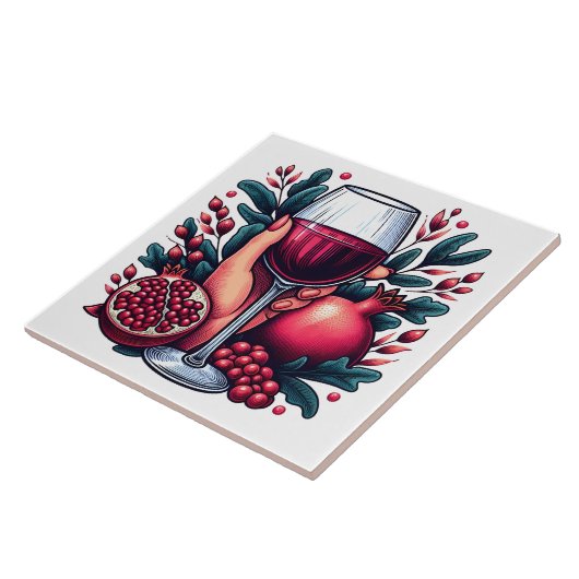 かわいいワイン好きの人が家業を作る タイル (側面)