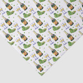 かわいいワイン愛好家のタイル張りのパーティー 薄葉紙 (詳細)