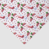 かわいいワイン愛好家のタイル張りのパーティー 薄葉紙 (詳細)