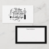 かわいいワイン愛好家ワードアート ノートカード (正面/裏面)