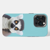 かわいいワオキツネザル顔 iPhoneケース (裏面横)
