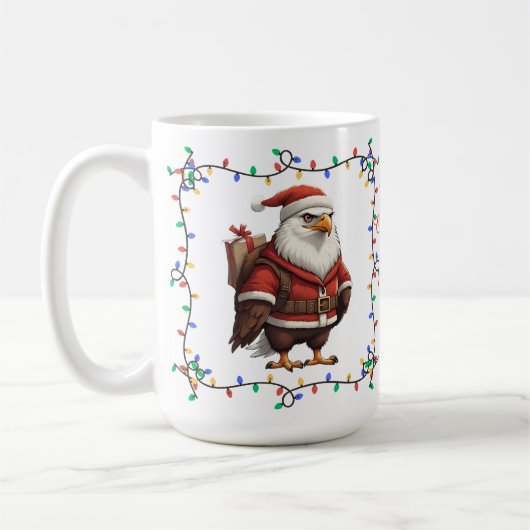かわいいワシのクリスマスマグカップ コーヒーマグカップ (左)