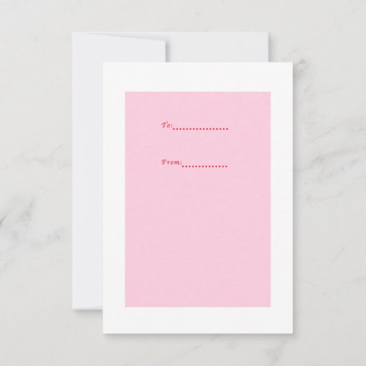 かわいいワッフルキャラクタースモールバレンタ伝統的イン 招待状 (裏面)