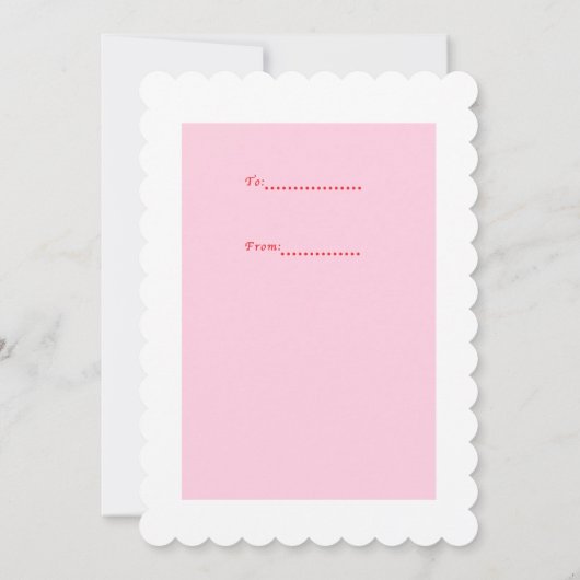 かわいいワッフルキャラクターヴィンテージバレンタイン シーズンカード (裏面)