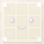 かわいいワッフル ガラスコースター (裏面)