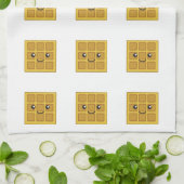 かわいいワッフル キッチンタオル (折り畳み)