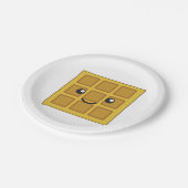 かわいいワッフル ペーパープレート (アングル)