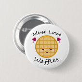かわいいワッフル 缶バッジ (正面&裏面)