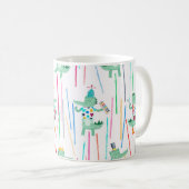 かわいいワニとミュージカル楽器。ウォーターコル コーヒーマグカップ (正面右)