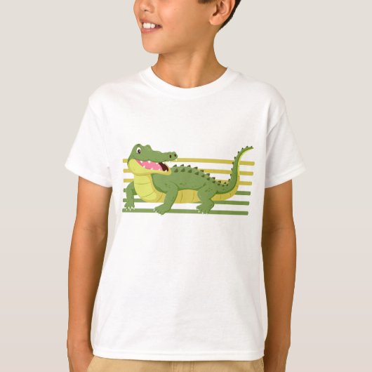 かわいいワニのイラスト Tシャツ (正面)