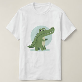 かわいいワニのキャラクター Tシャツ