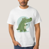 かわいいワニのキャラクター Tシャツ (正面)