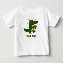 かわいいワニのギフト ベビーTシャツ