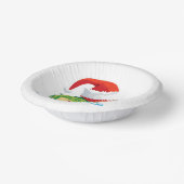 かわいいワニのクロコダイルクリスマスサファリサンタ ペーパーボウル (傾斜あり)