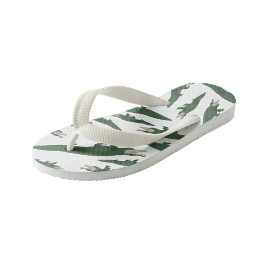 かわいいワニのワニ模様ゲーター キッズビーチサンダル (アングル)