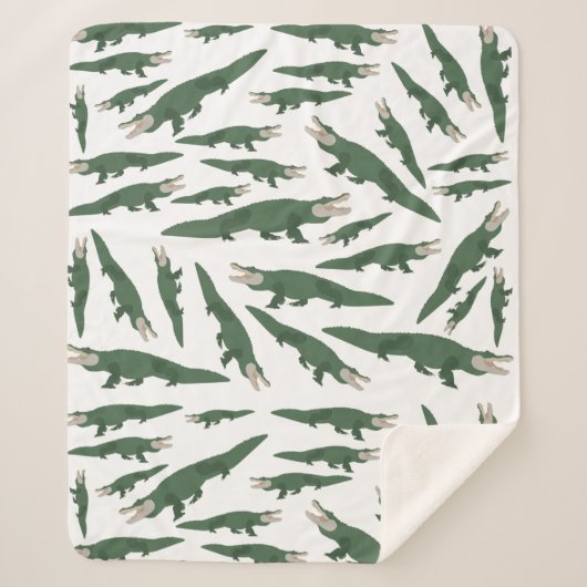 かわいいワニのワニ シェルパブランケット (正面)
