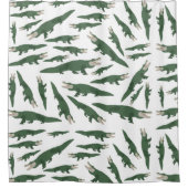 かわいいワニのワニ シャワーカーテン (正面)