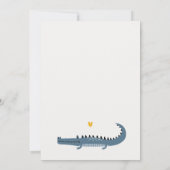 かわいいワニの沼の誕生日パーティー すべての年齢の子供たち 招待状 (裏面)