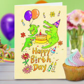 かわいいワニハッピーバースデーグリーティングカード シーズンカード