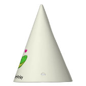 かわいいワニ愛の女の子の名前の誕生日 パーティーハット (右)