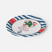 かわいいワニ航海のゲーターベイビーシャワー ペーパープレート (アングル)