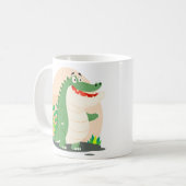 かわいいワニ コーヒーマグカップ (正面左)