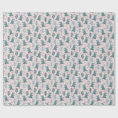 かわいいワニ、ヴィンテージワニのパターン。 ラッピングペーパー (フラット)