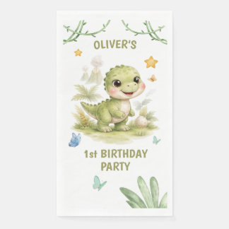 かわいいワンアザウルス恐竜の1歳の誕生日