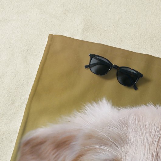 かわいいワンパーソナライズされたコちゃん ビーチタオル (インサイチュ)