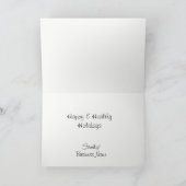 かわいいワンパーソナライズされたピホリデーカード シーズンカード (内部)