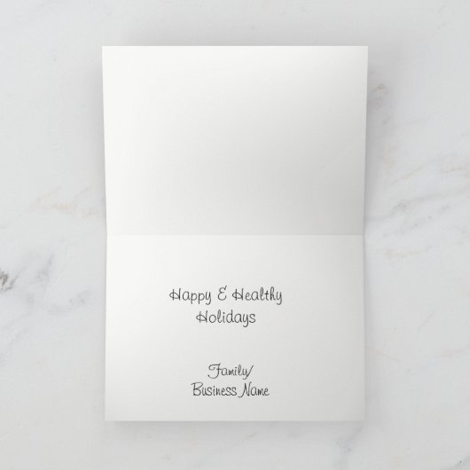 かわいいワンパーソナライズされたピホリデーカード シーズンカード (内部)