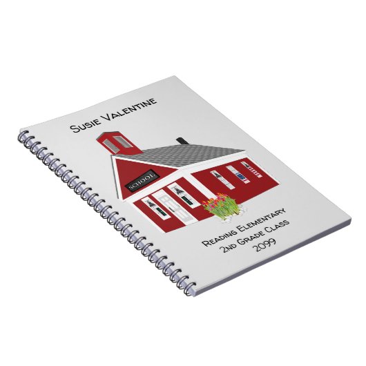 かわいいワンルームスクールハウススパイラルノート ノートブック (右側)