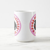 かわいいワードプレイパグとキス コーヒーマグカップ (中央)