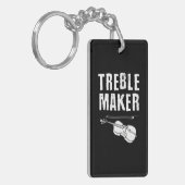 かわいいヴァイオリン好きミュージックヴァイオラ奏者 キーホルダー (正面左)