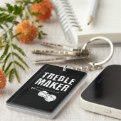 かわいいヴァイオリン好きミュージックヴァイオラ奏者 キーホルダー (正面右)