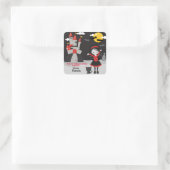 かわいいヴァンパイアガールハロウィンキッズ不気味 スクエアシール (バッグ)