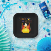 かわいいヴァンパイアキャンディーコーンハロウィーンのトリックまたは治療 ペーパープレート (パーティー)