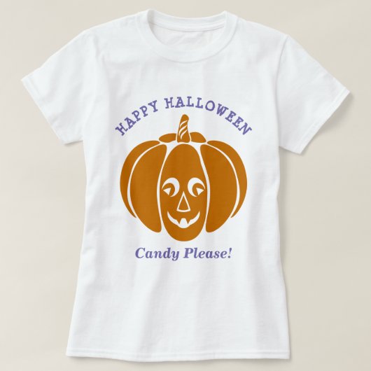 かわいいヴァンパイアハロウィーンカボチャグラフィック Tシャツ (デザイン正面)