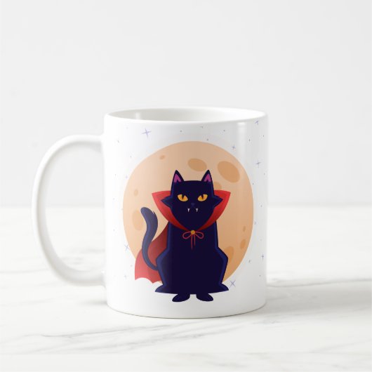 かわいいヴァンパイア猫 コーヒーマグカップ (左)